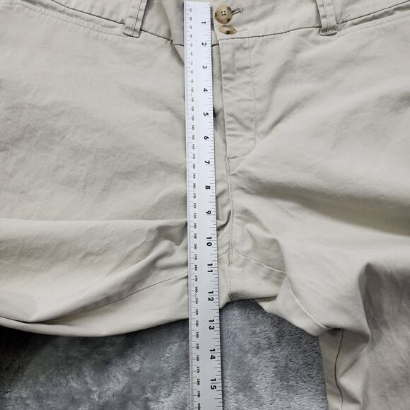 Eddie Bauer Pants Womens 16 Beige Blakely Wide Leg Chino Stretch Cotton Casual - Picture 11 of 14